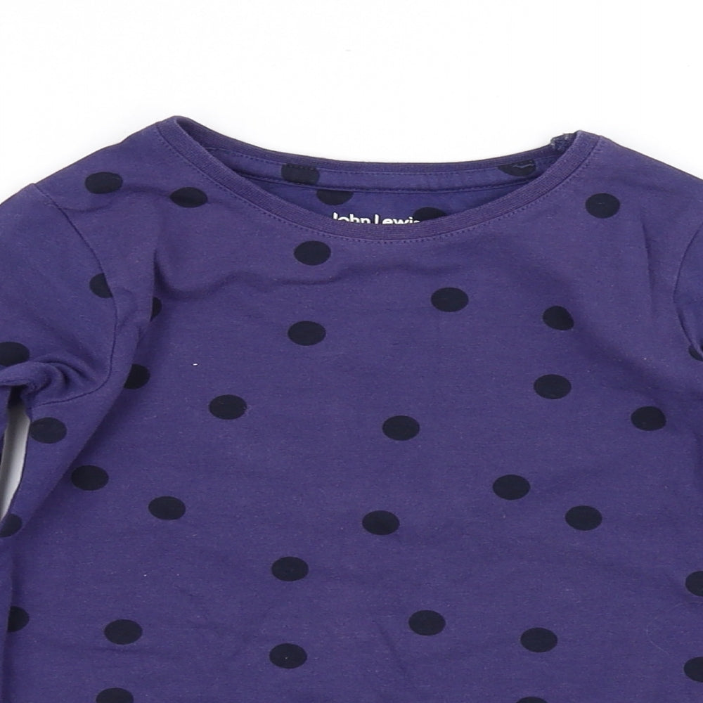 john lewis  Girls Purple   Basic T-Shirt Size 6 Years