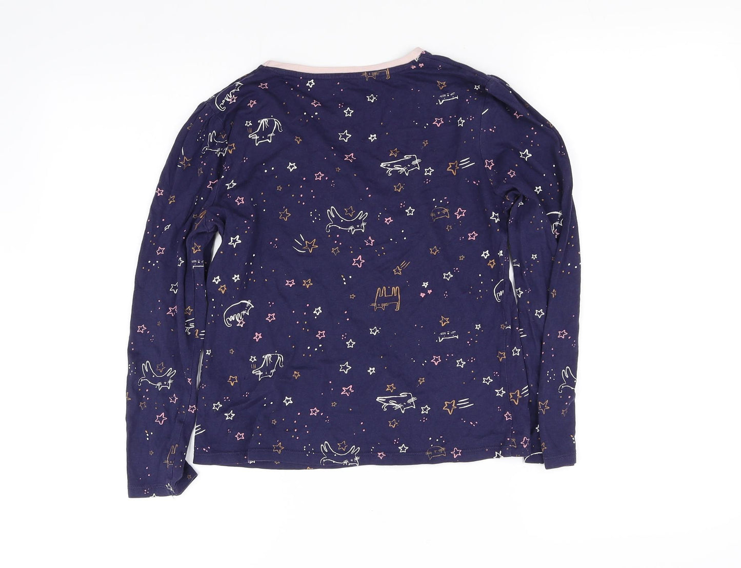 pre worn Girls Blue   Basic T-Shirt Size 10-11 Years