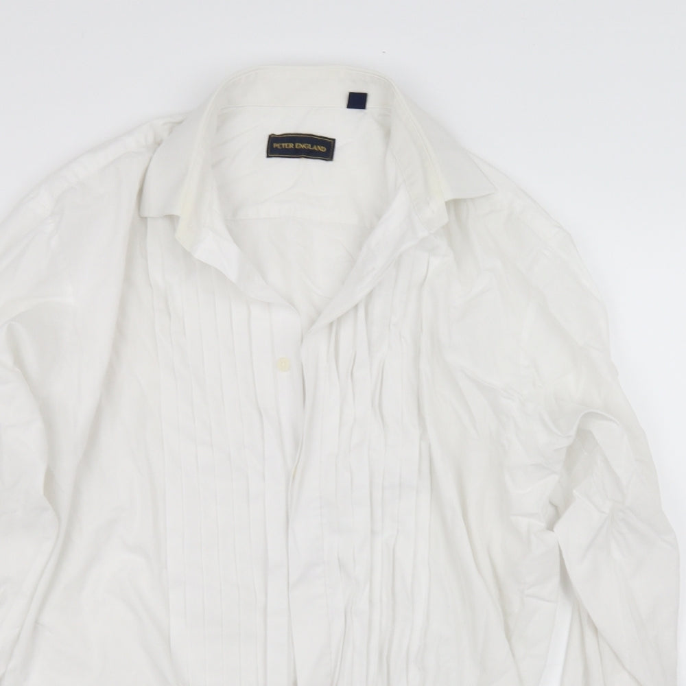 Peter England Womens White   Basic Button-Up Size XL