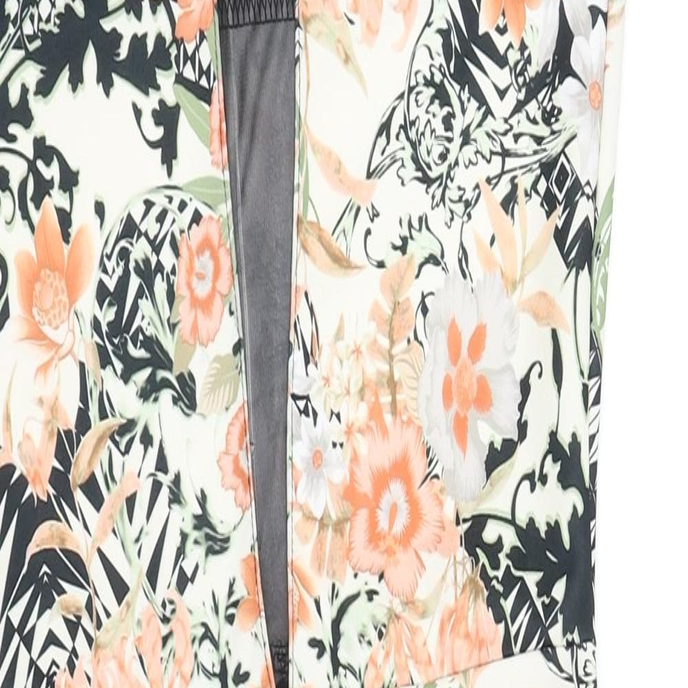 New Look Womens Black Floral  Fit & Flare  Size 8