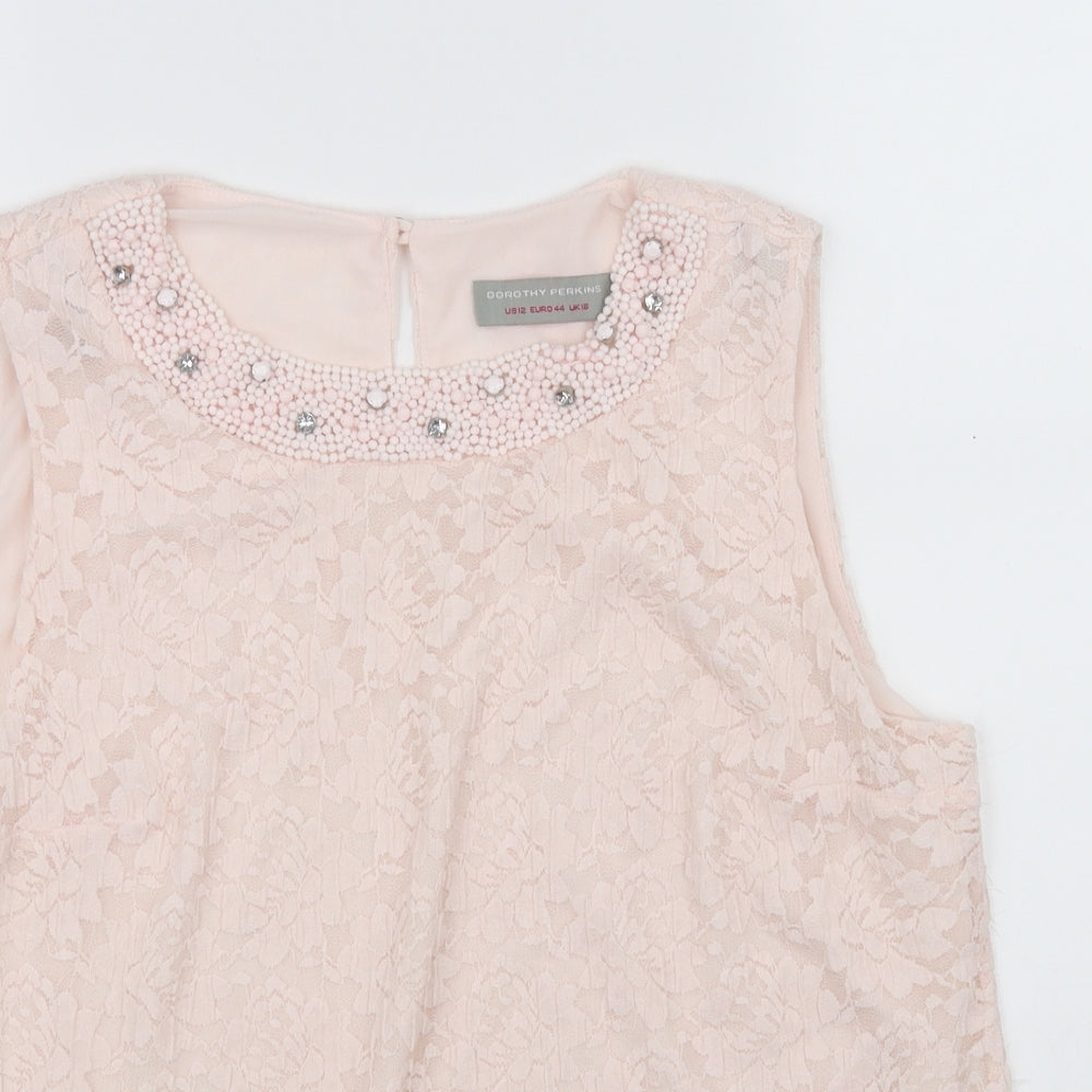 Dorothy pekins Womens Pink   Basic Blouse Size 12