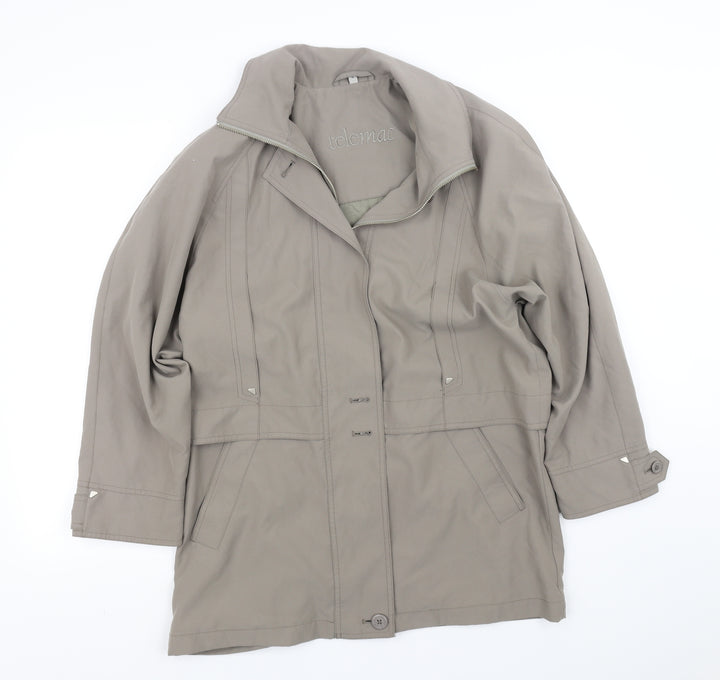 Telemac Womens Beige   Jacket Coat Size S