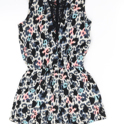 pre worn Girls Black   Playsuit One-Piece Size 8-9 Years