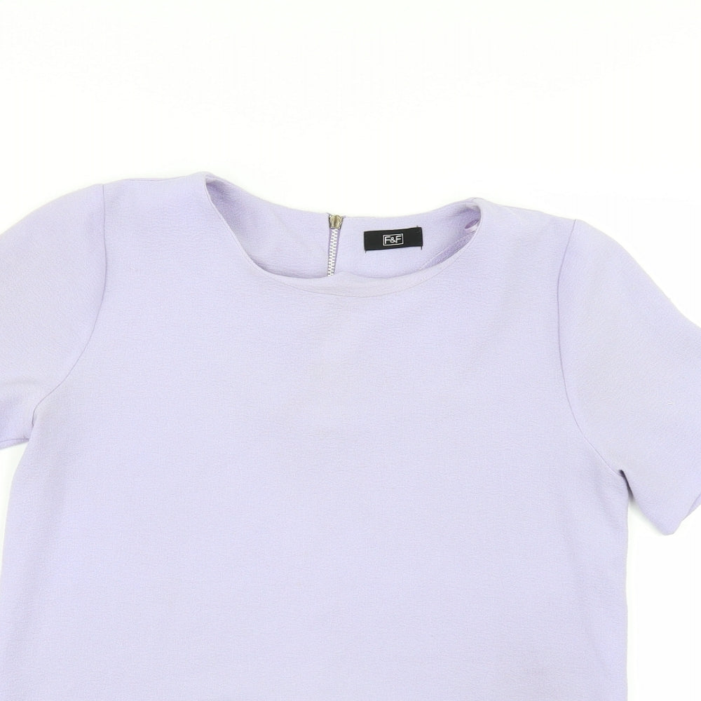 F&F Womens Purple   Tunic Blouse Size 6