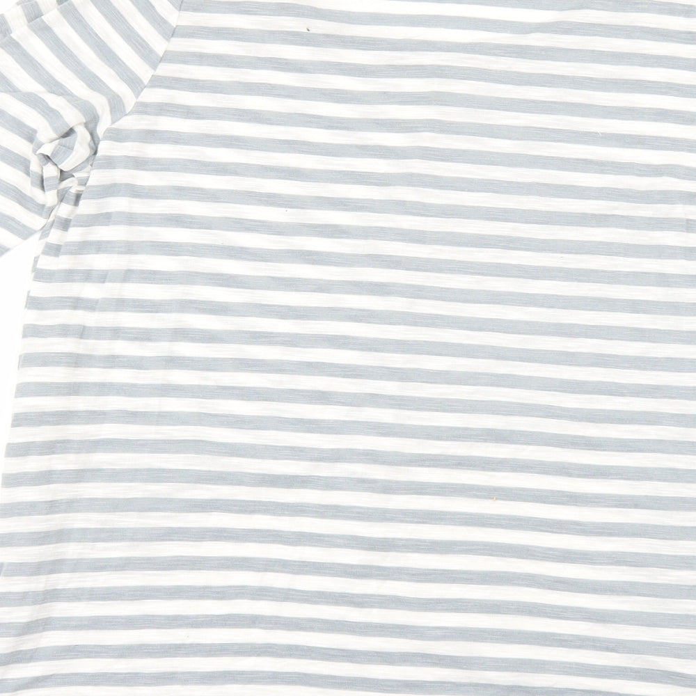 George Womens Grey Striped  Basic T-Shirt Size 14