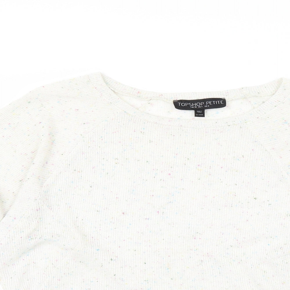 Topshop Womens White   Pullover Jumper Size 8
