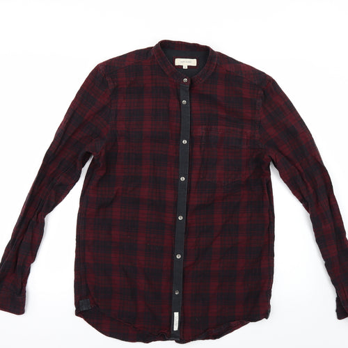River Island Mens Red Check   Button-Up Size M