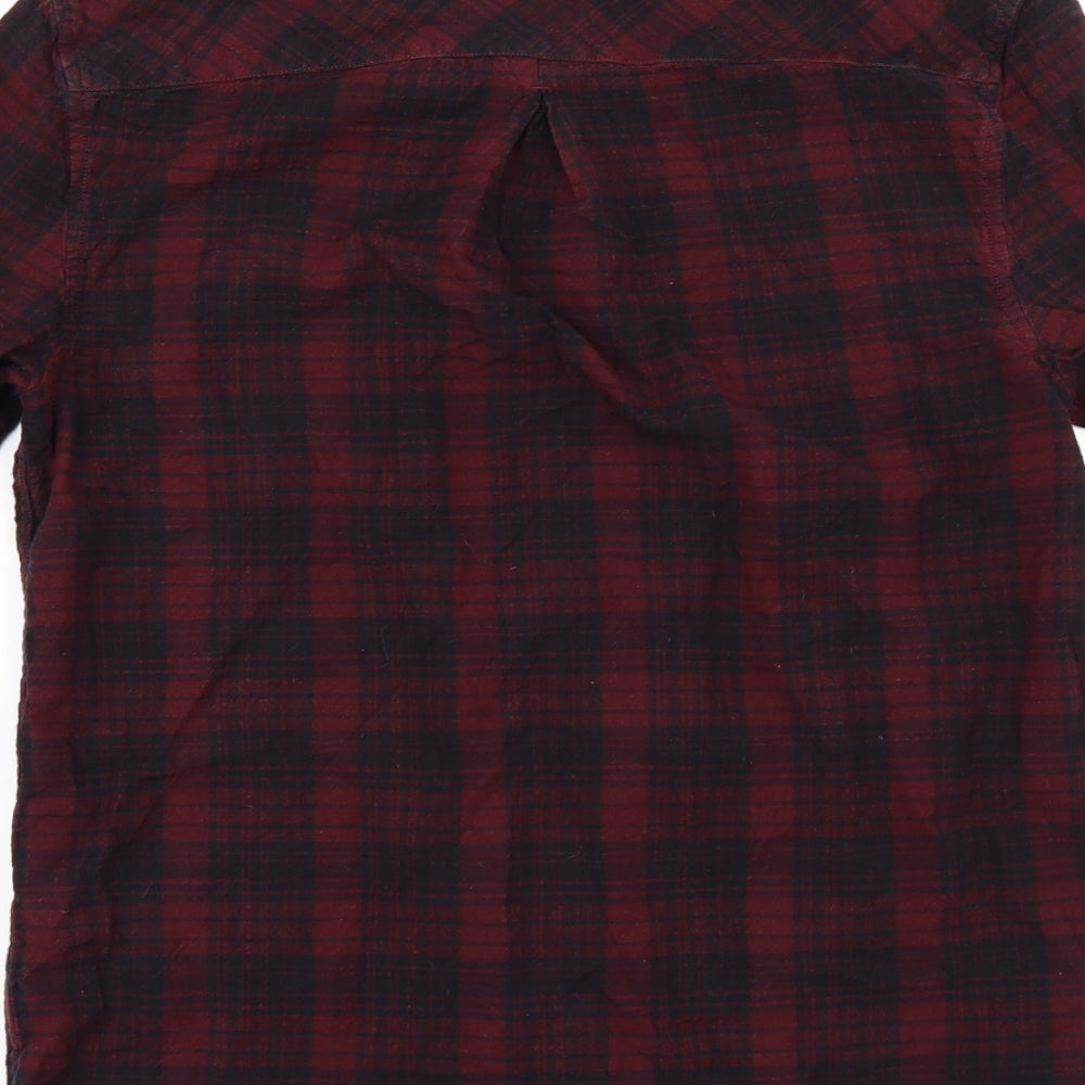 River Island Mens Red Check   Button-Up Size M