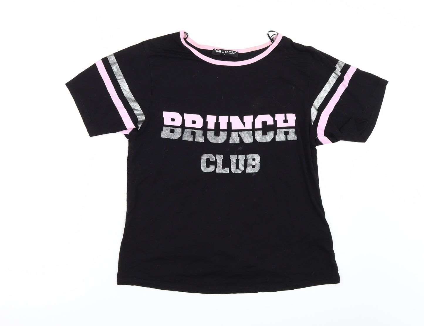 Select Womens Black   Basic T-Shirt Size S