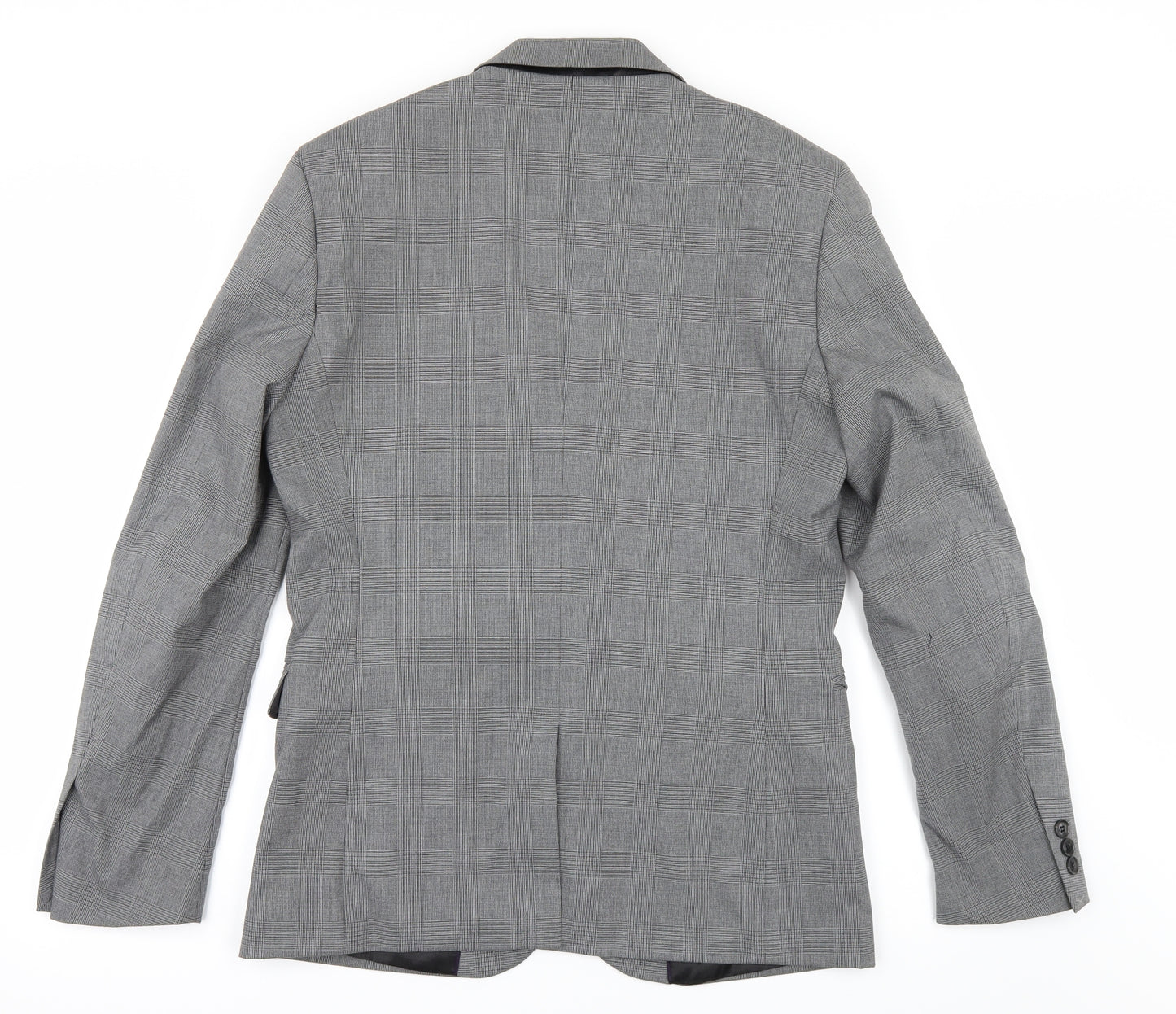 H&M Mens Grey Camouflage  Jacket Suit Jacket Size 38