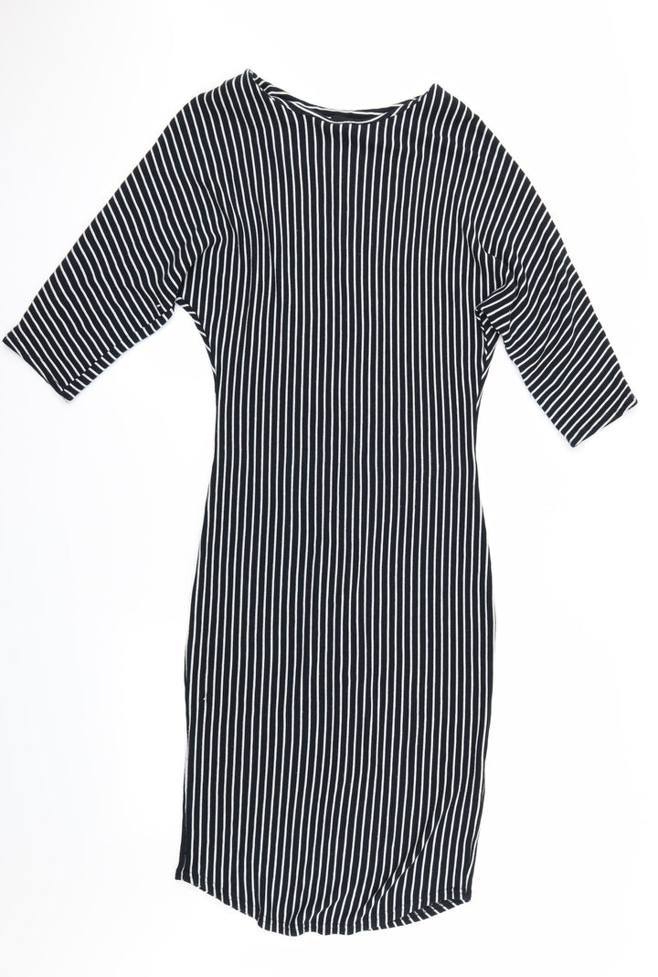 ASOS Womens Blue Striped T-Shirt Dress Size 6