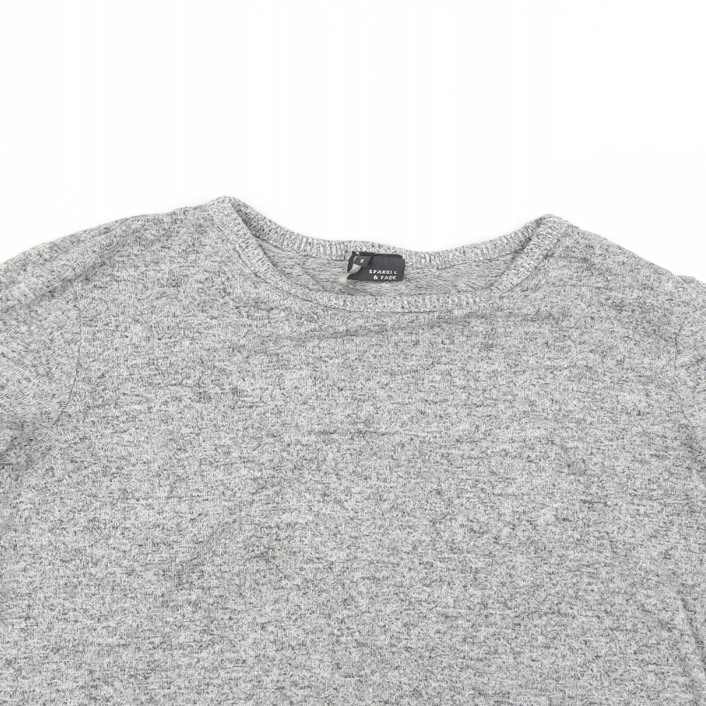Sparkle & Fade Womens Grey   Pullover Jumper Size S