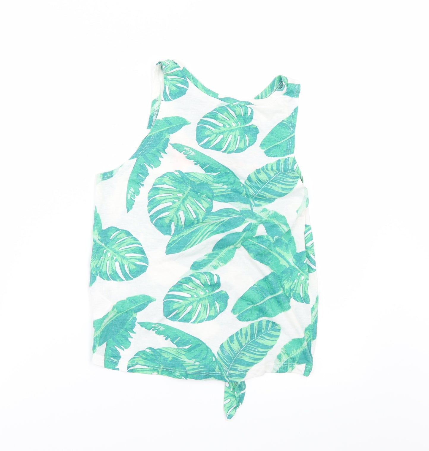 H&M Girls White Floral  Basic T-Shirt Size 11-12 Years