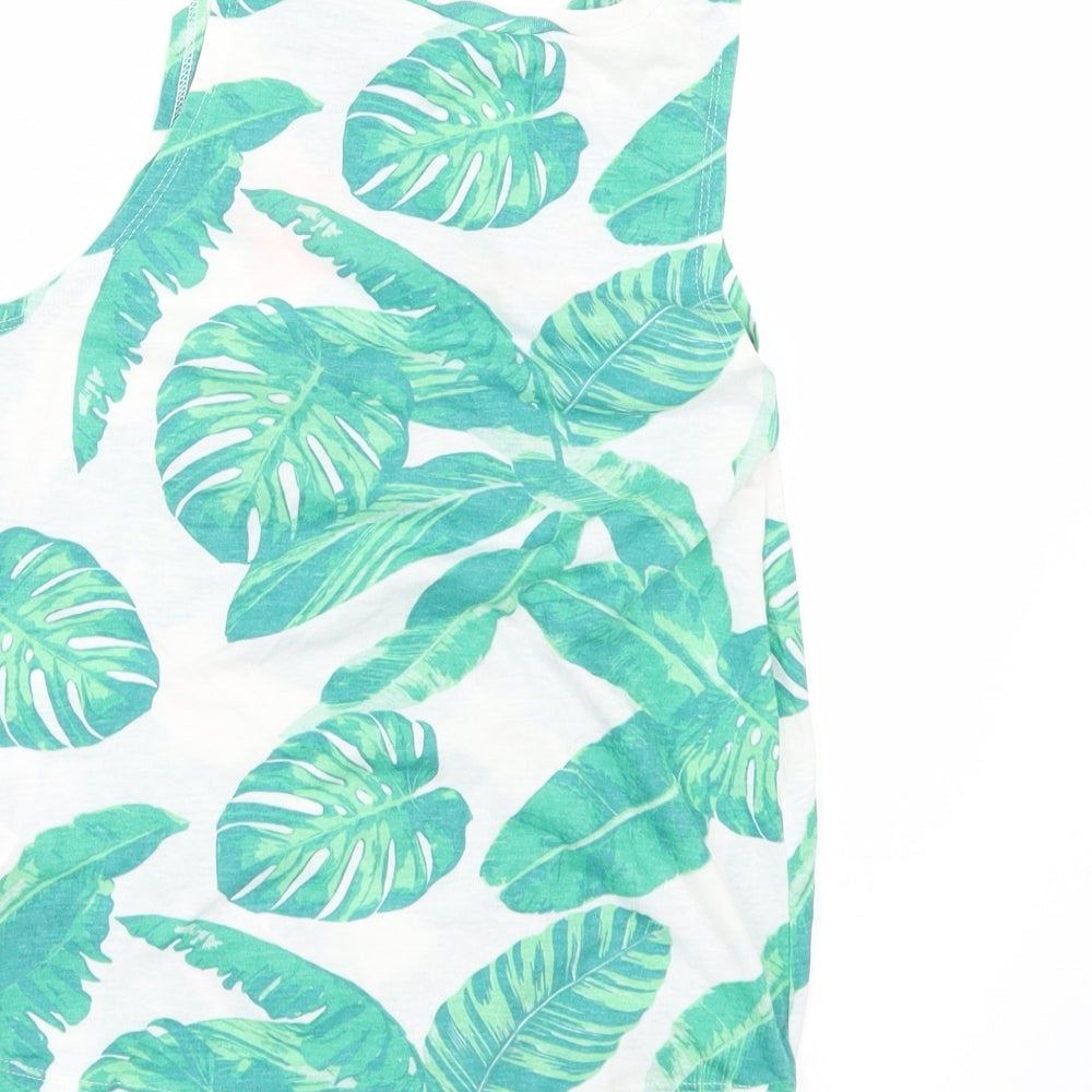 H&M Girls White Floral  Basic T-Shirt Size 11-12 Years