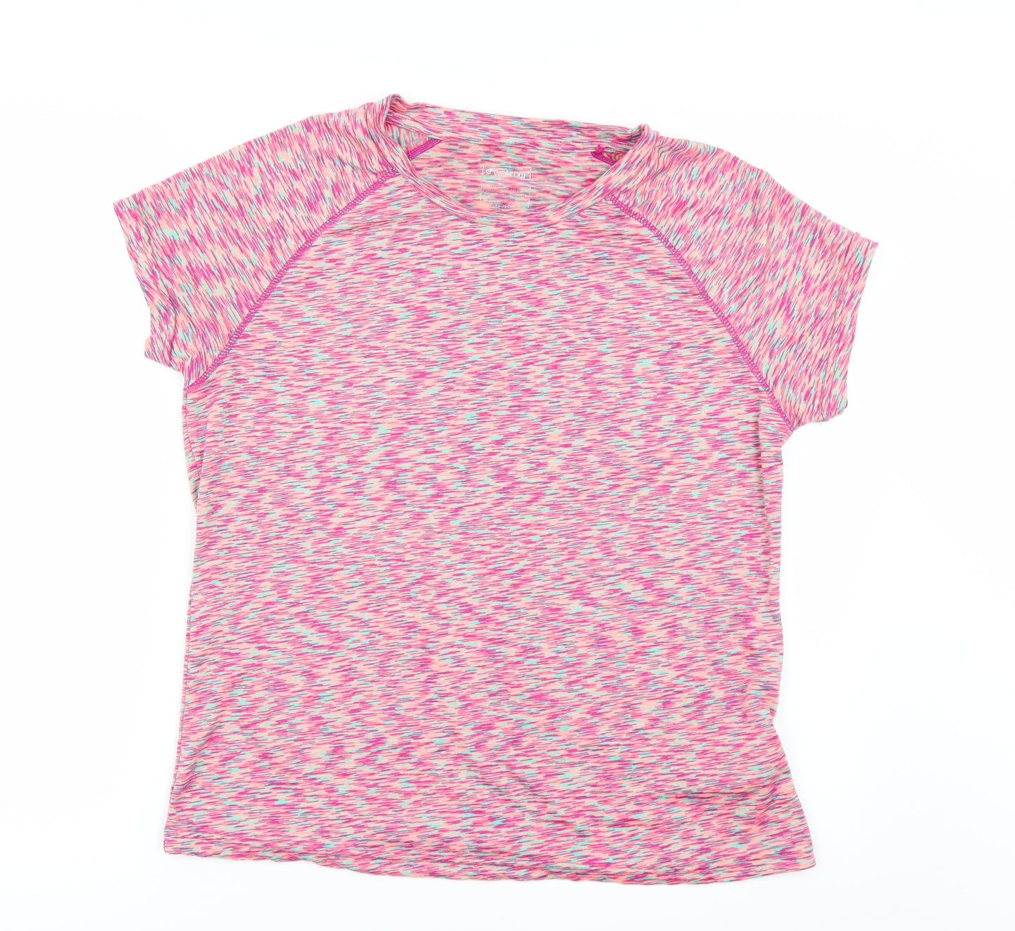 WORKOUT Womens Pink   Basic T-Shirt Size 14