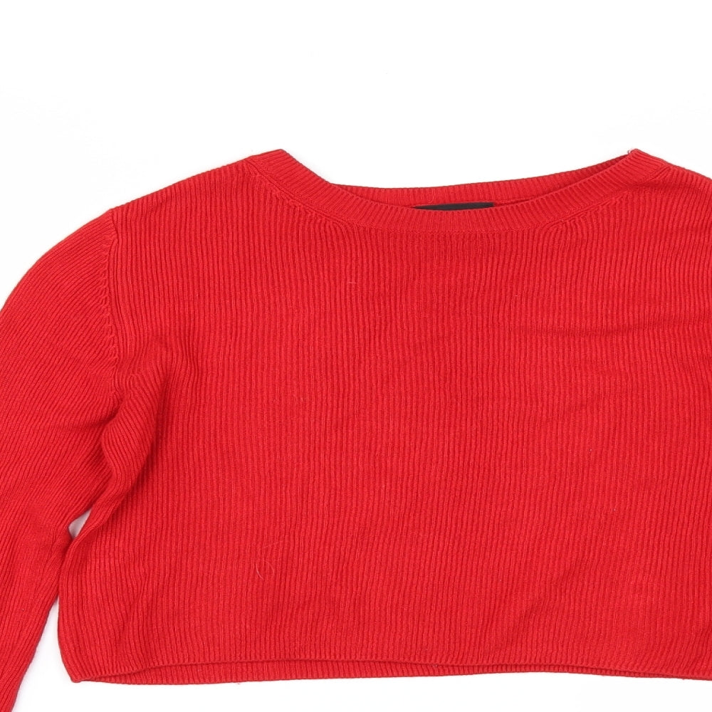 Topshop Womens Red   Pullover Jumper Size 10