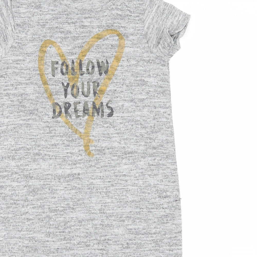 TU Girls Grey   Basic T-Shirt Size 10-11 Years