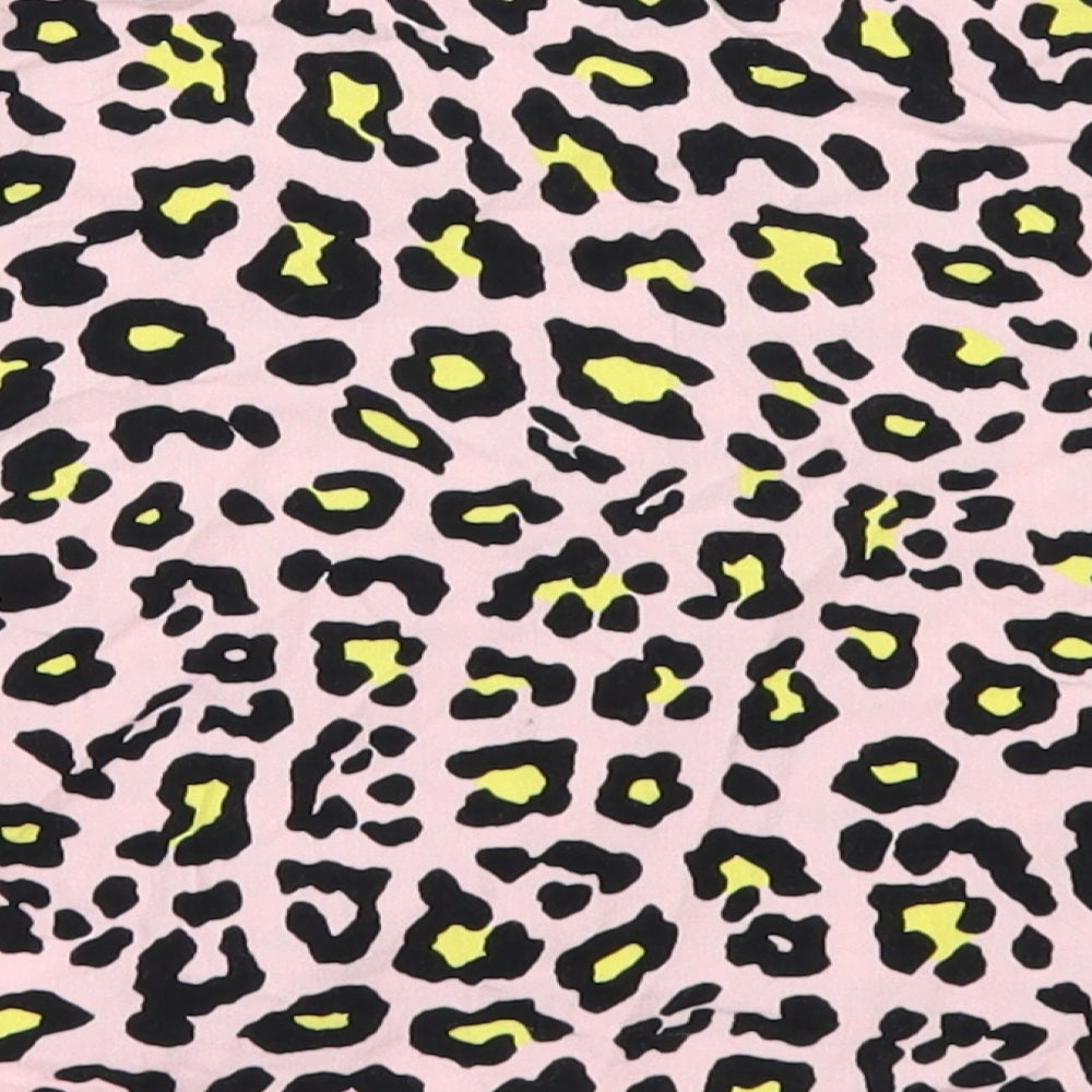 Primark Girls Pink Animal Print  Basic Button-Up Size 9-10 Years