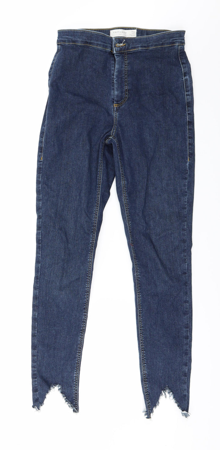 Topshop Womens Blue Denim Skinny Jeans Size 28 in L28 in