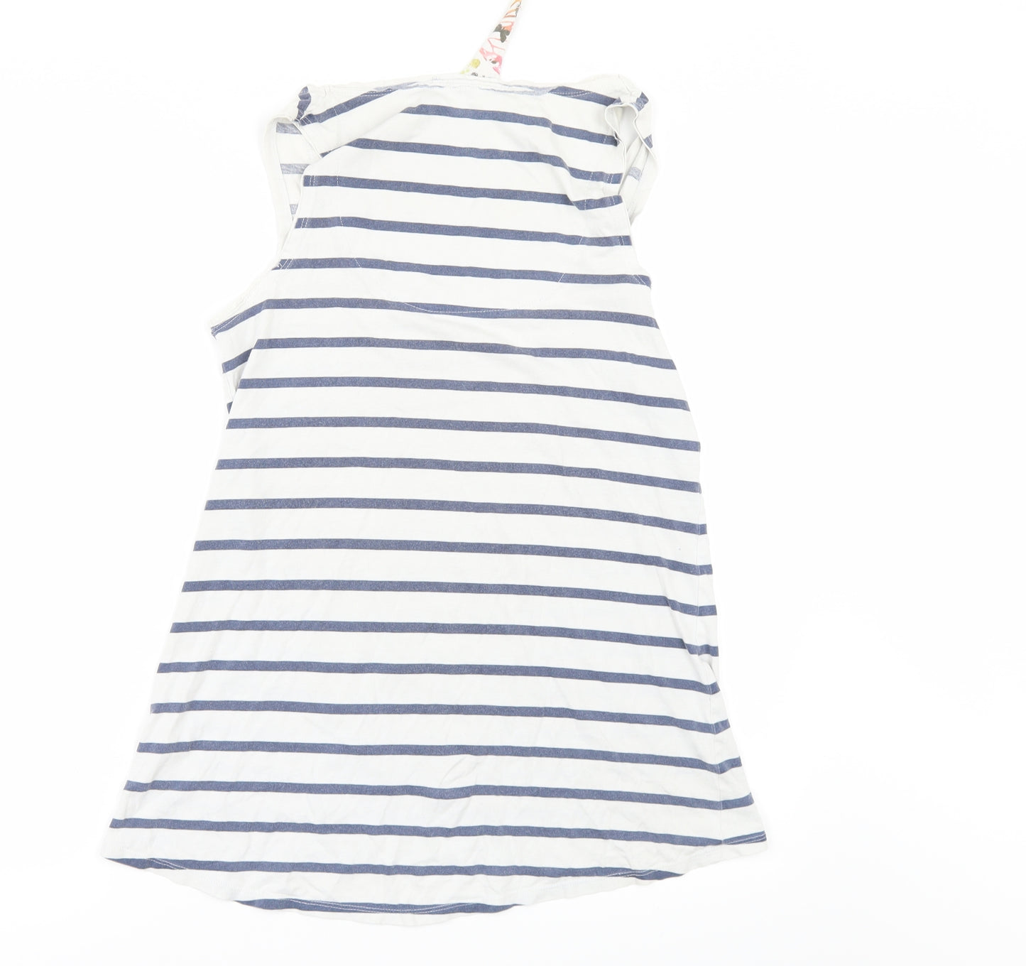 NEXT Womens White Striped  Basic T-Shirt Size 12