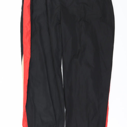 PRETTYLITTLETHING Womens Black   Windbreaker Trousers Size 10 L29 in
