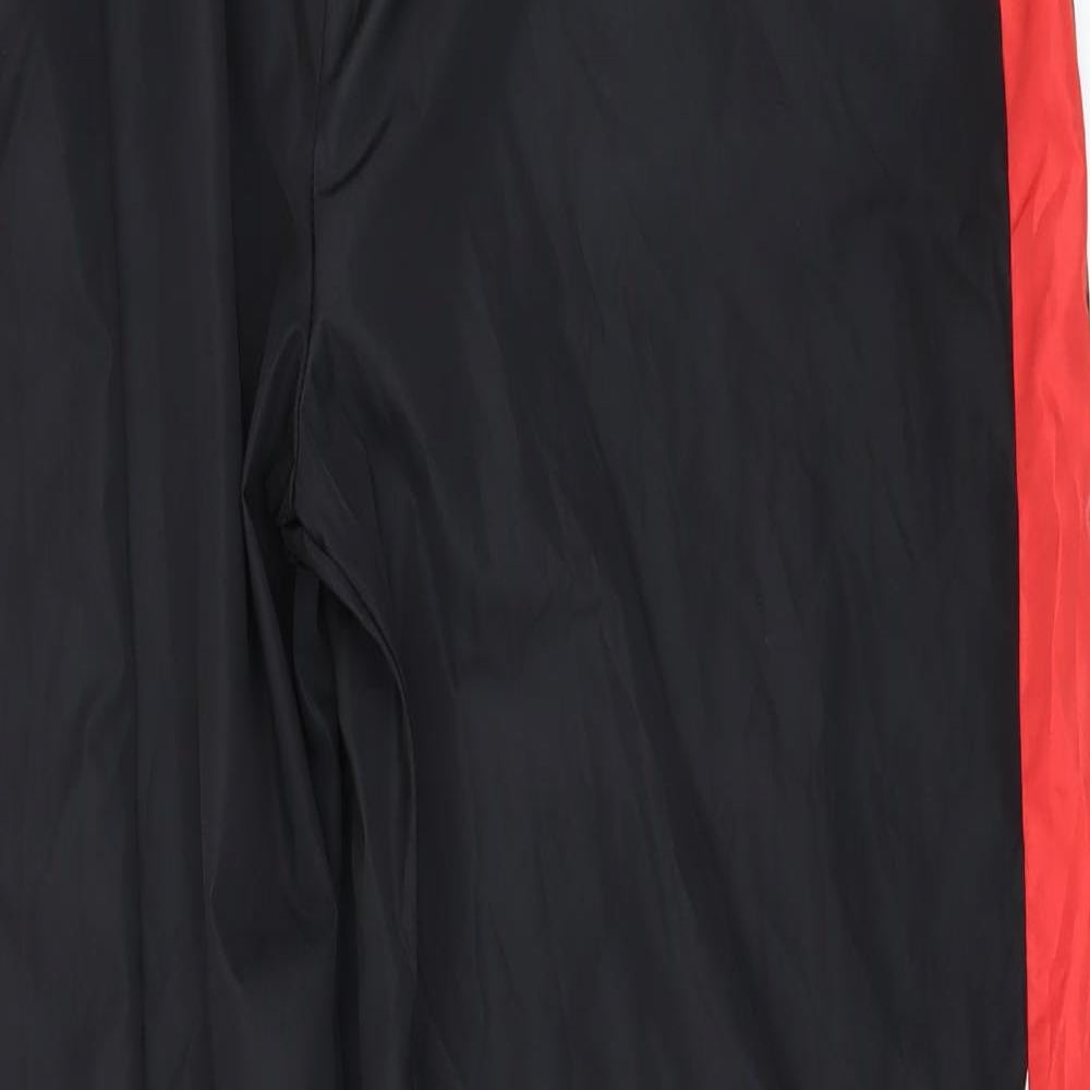 PRETTYLITTLETHING Womens Black   Windbreaker Trousers Size 10 L29 in