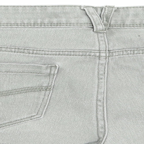 Denim & Co. Womens Green  Denim Cut-Off Shorts Size 6