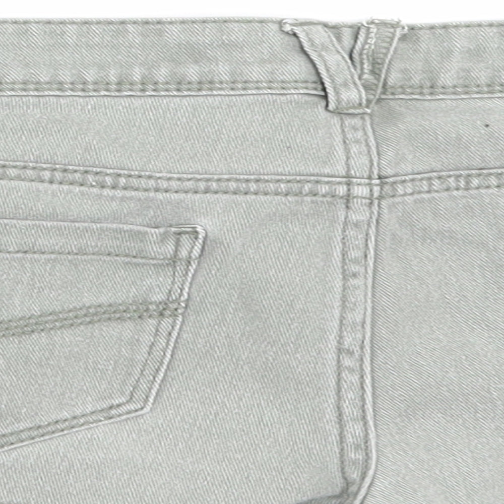 Denim & Co. Womens Green  Denim Cut-Off Shorts Size 6