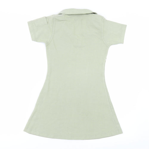 Lilly Girls Green Floral  T-Shirt Dress  Size 3-4 Years