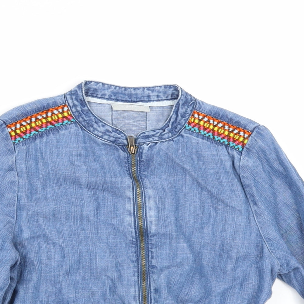 Matalan Girls Blue   Bomber Jacket Jacket Size 7 Years