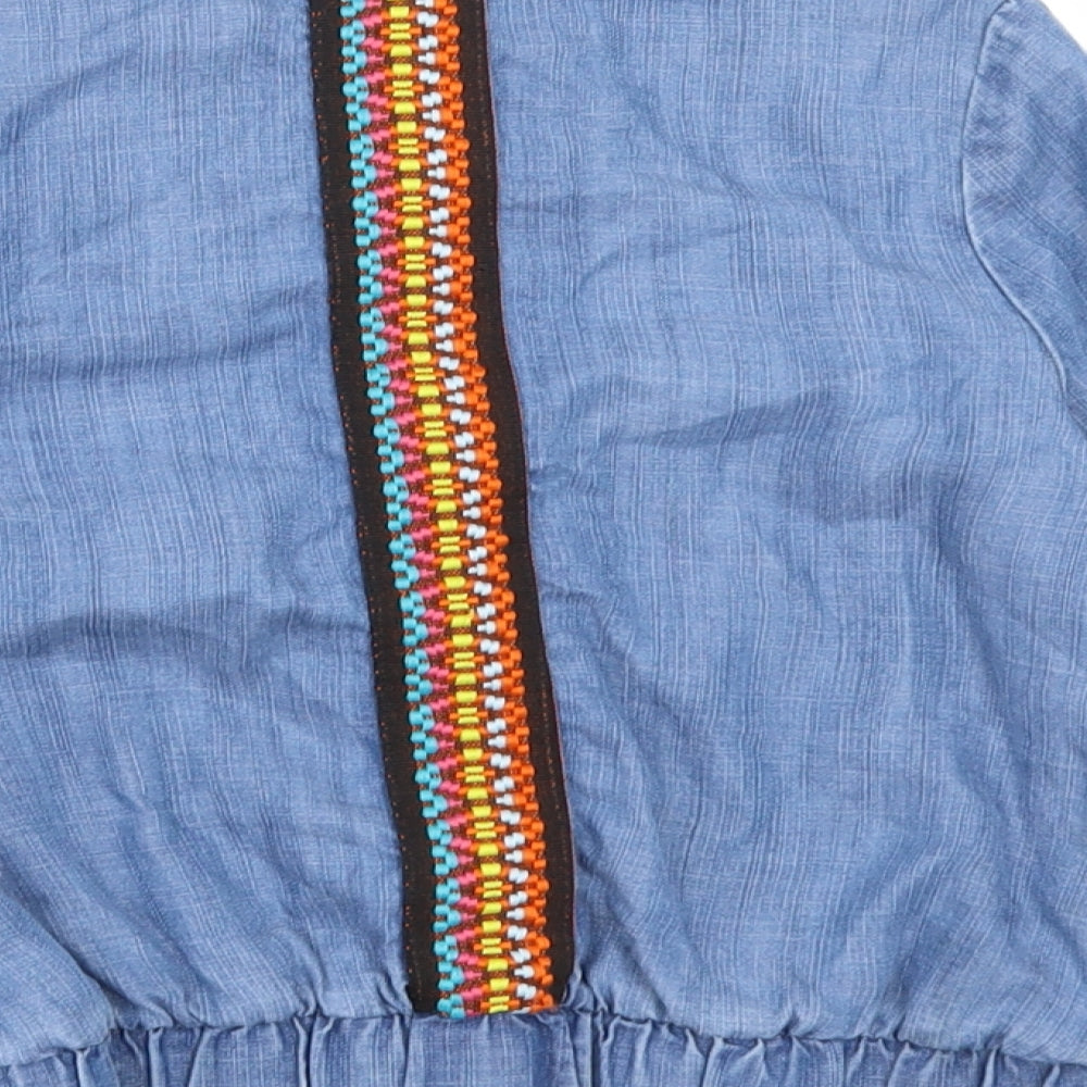 Matalan Girls Blue   Bomber Jacket Jacket Size 7 Years