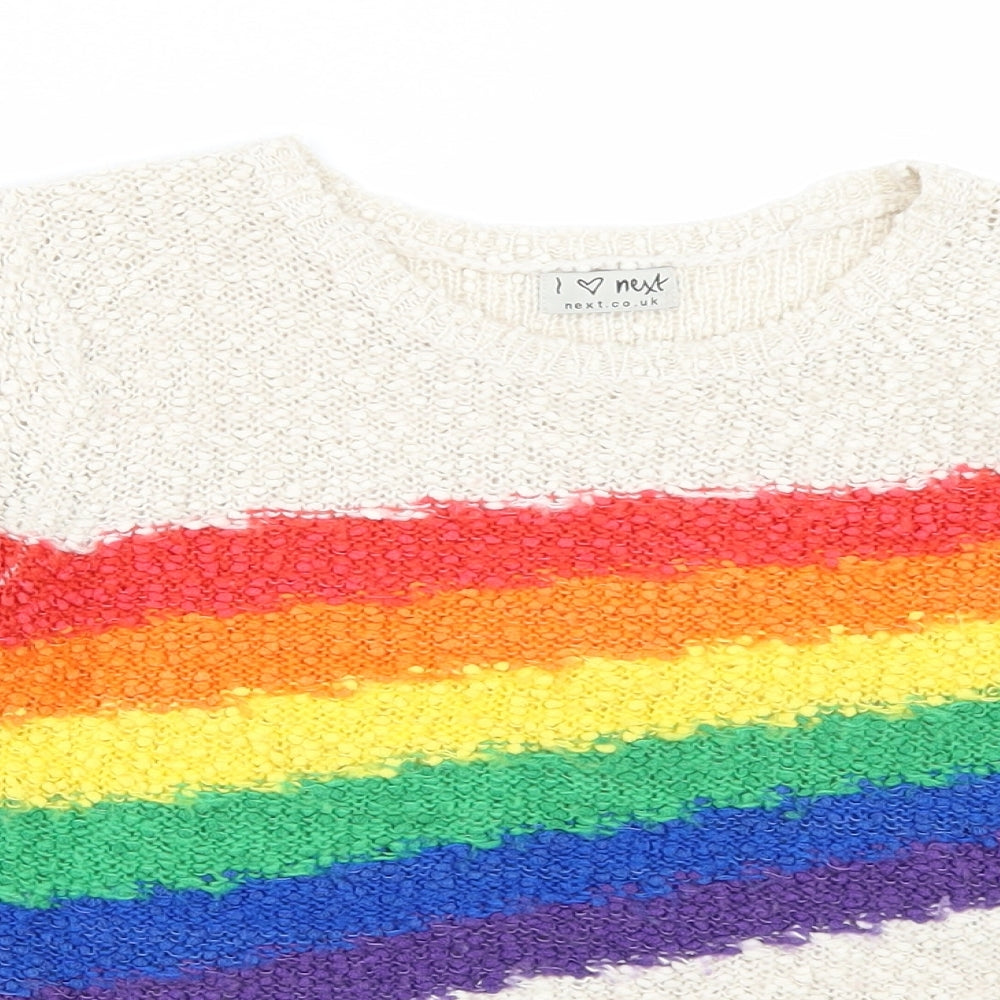 NEXT Girls Beige   Pullover Jumper Size 7 Years