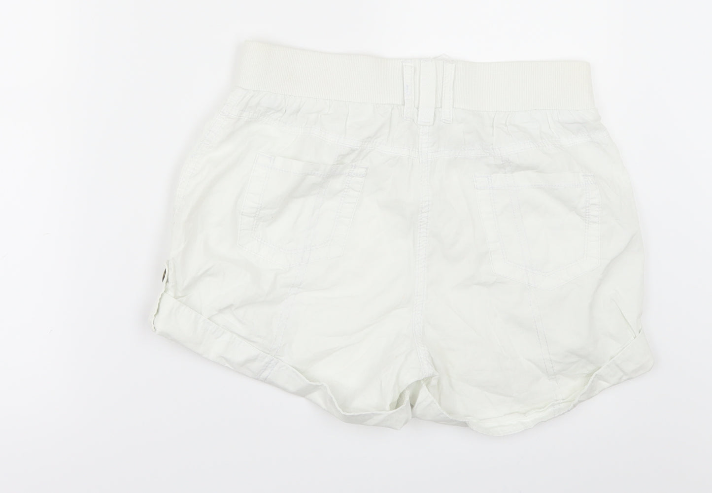 George Womens White   Hot Pants Shorts Size 10