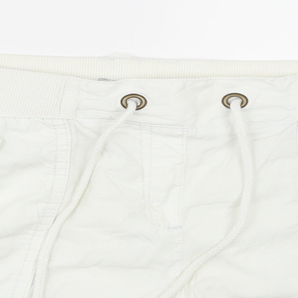 George Womens White   Hot Pants Shorts Size 10