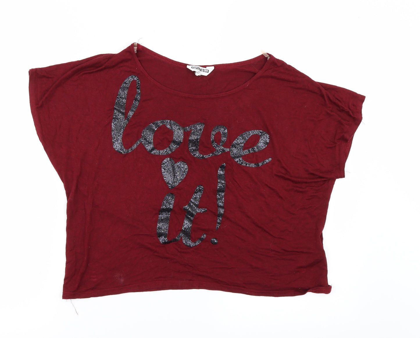 New Look Girls Red   Basic T-Shirt Size 12-13 Years