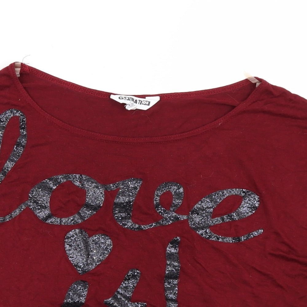 New Look Girls Red   Basic T-Shirt Size 12-13 Years