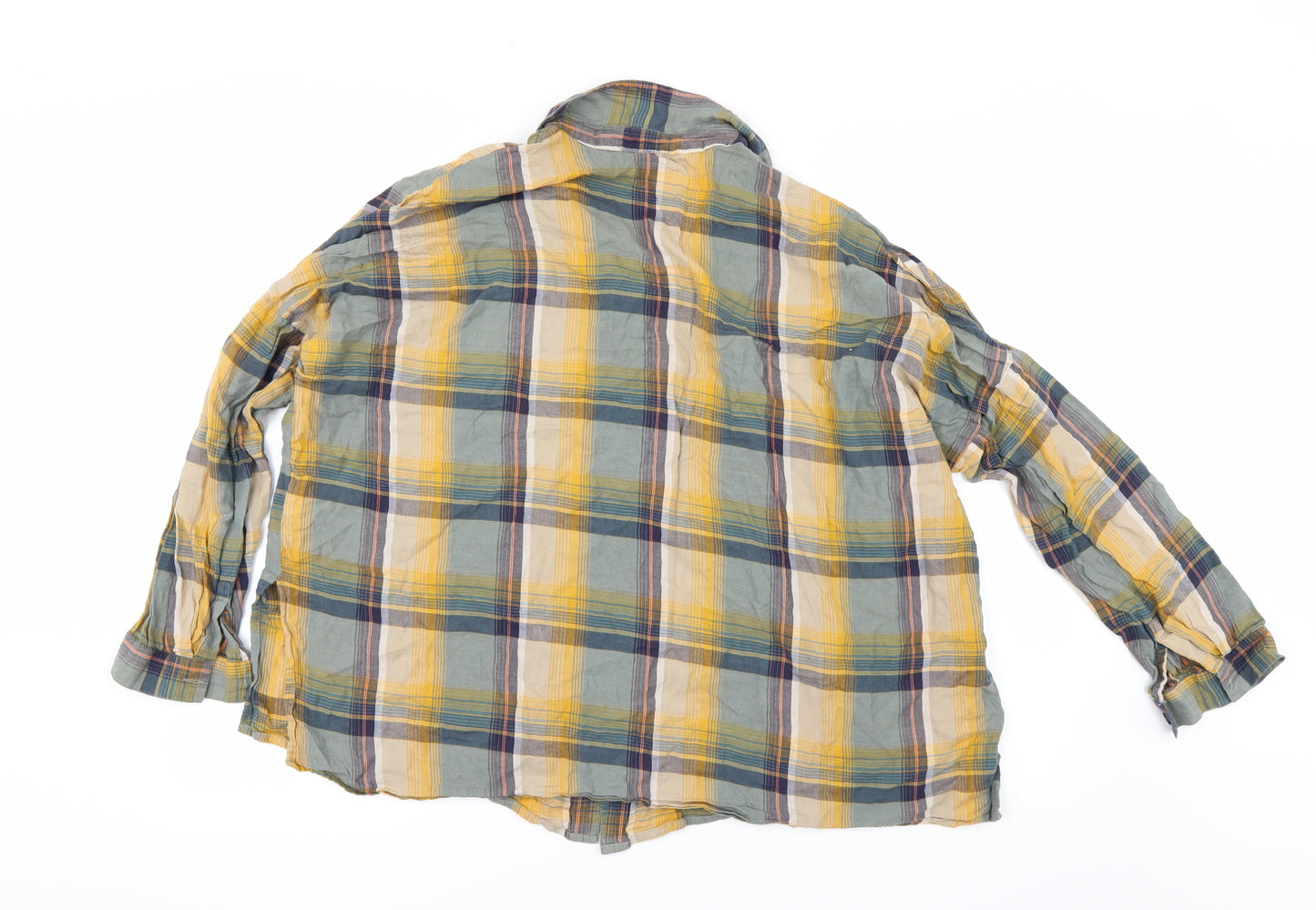 Topshop Womens Multicoloured Check  Tunic Button-Up Size 16