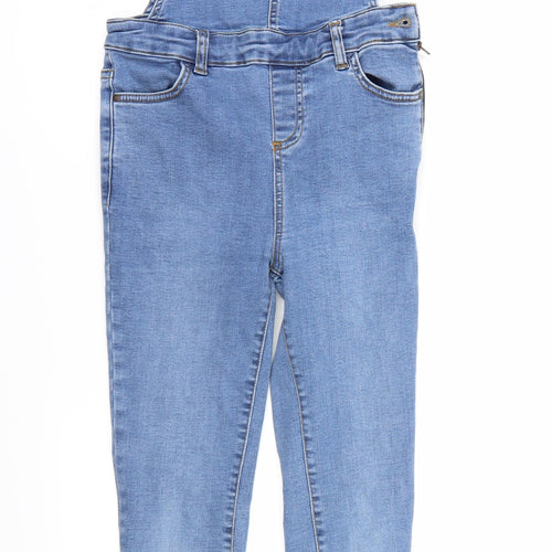 New Look Girls Blue  Denim Dungarees Trousers Size 12 Years
