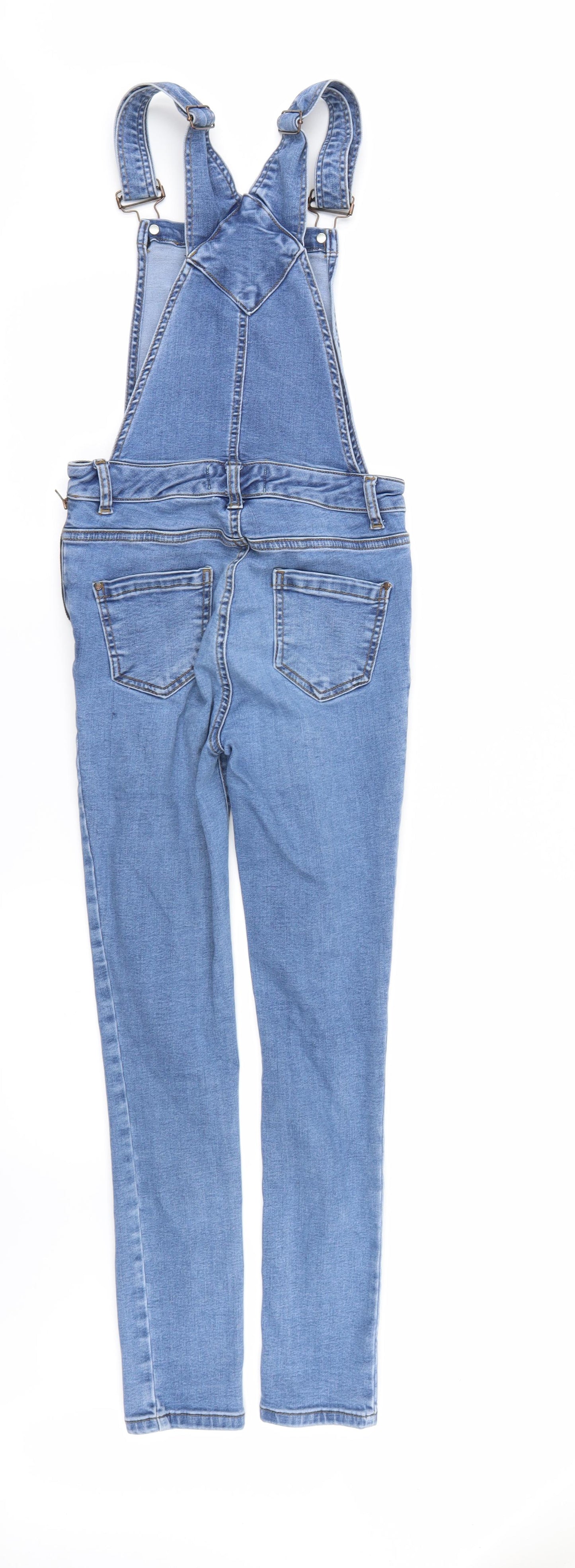 New Look Girls Blue  Denim Dungarees Trousers Size 12 Years