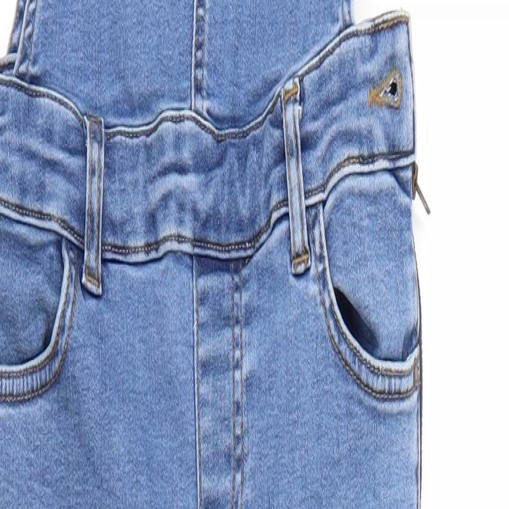 New Look Girls Blue  Denim Dungarees Trousers Size 12 Years