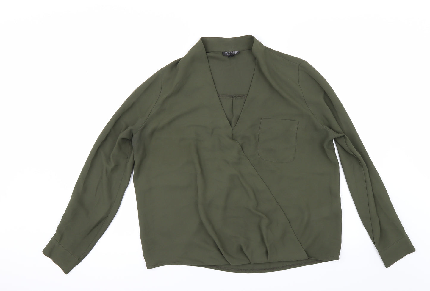 Topshop Womens Green   Tunic Blouse Size 10