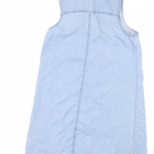 Dorothy Perkins Womens Blue  Denim Tunic Button-Up Size 10