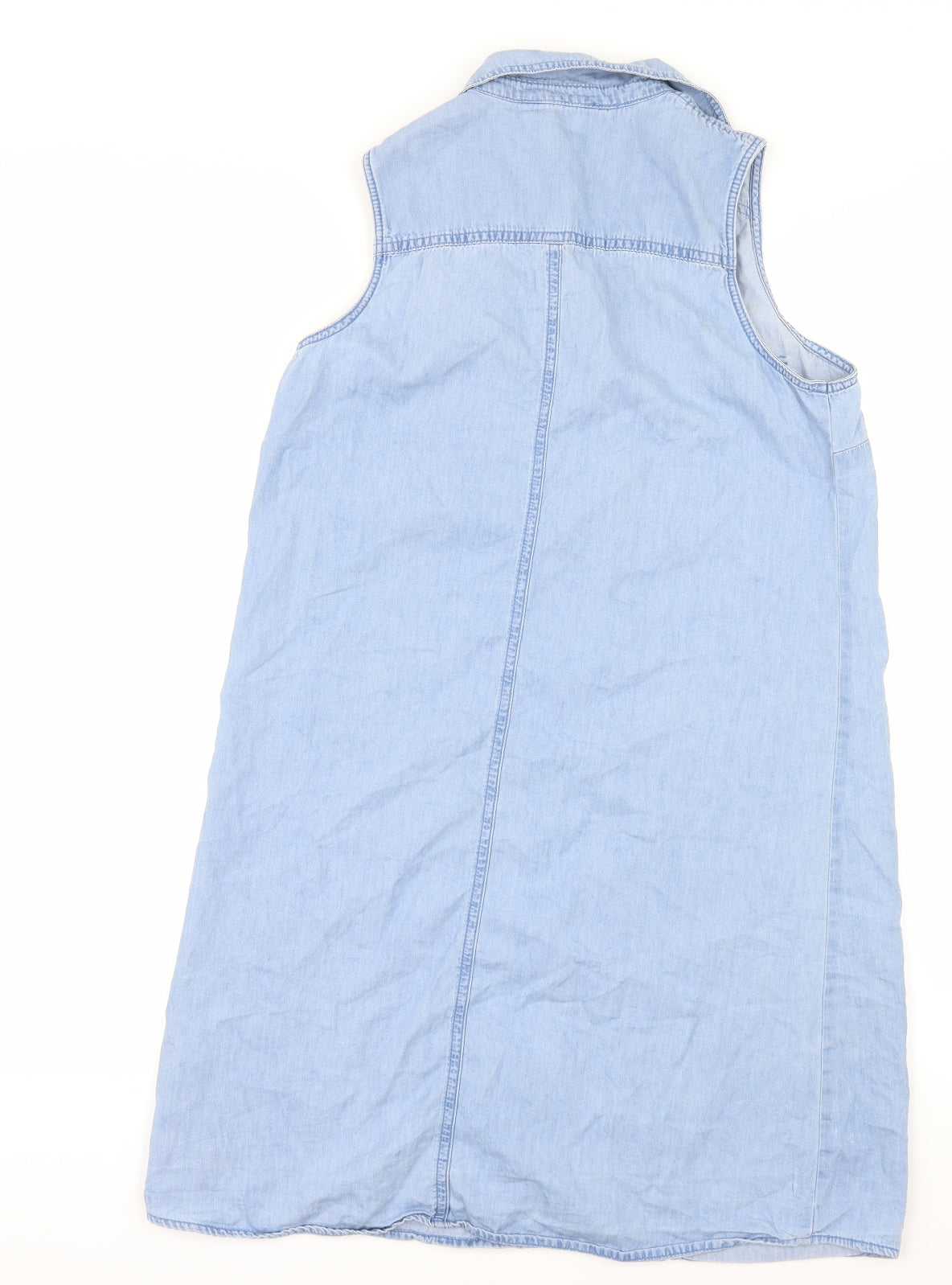 Dorothy Perkins Womens Blue  Denim Tunic Button-Up Size 10