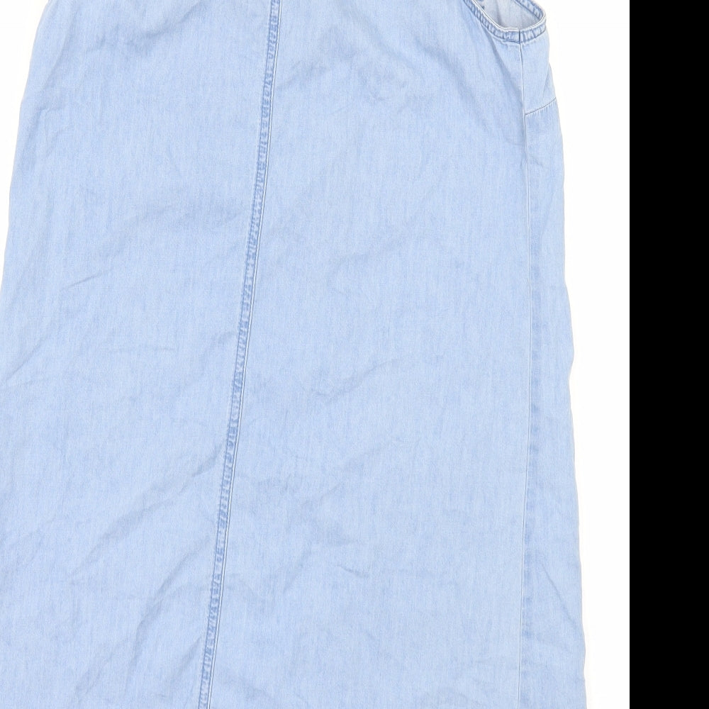 Dorothy Perkins Womens Blue  Denim Tunic Button-Up Size 10