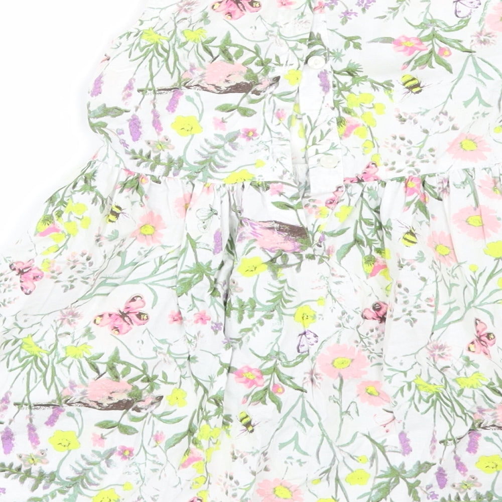 H&M Girls White Floral  A-Line  Size 4 Years