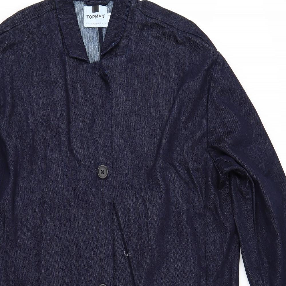 Topman Mens Blue  Denim Jacket  Size 2XL