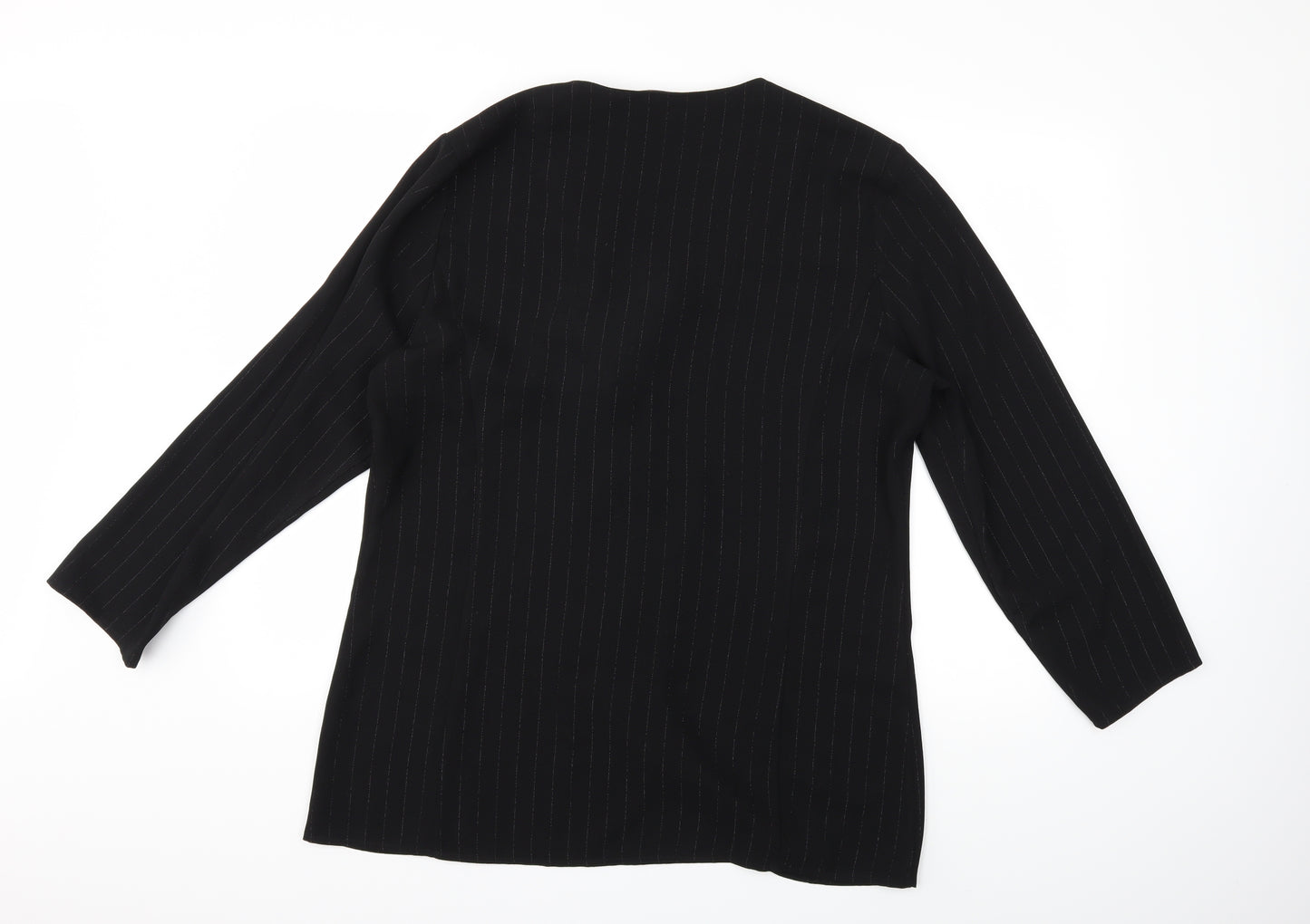 Etam Womens Black Striped  Jacket Blazer Size 18