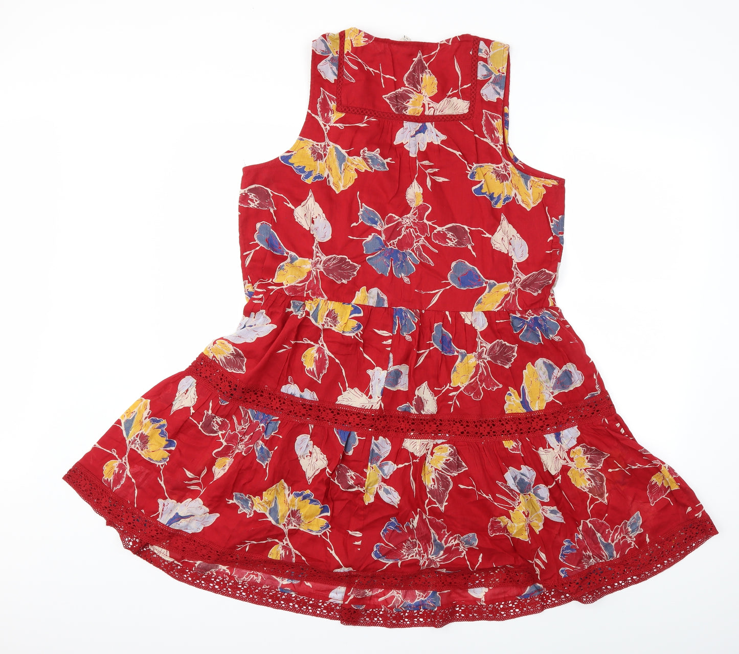 NEXT Womens Red Floral  Basic Tank Size 14