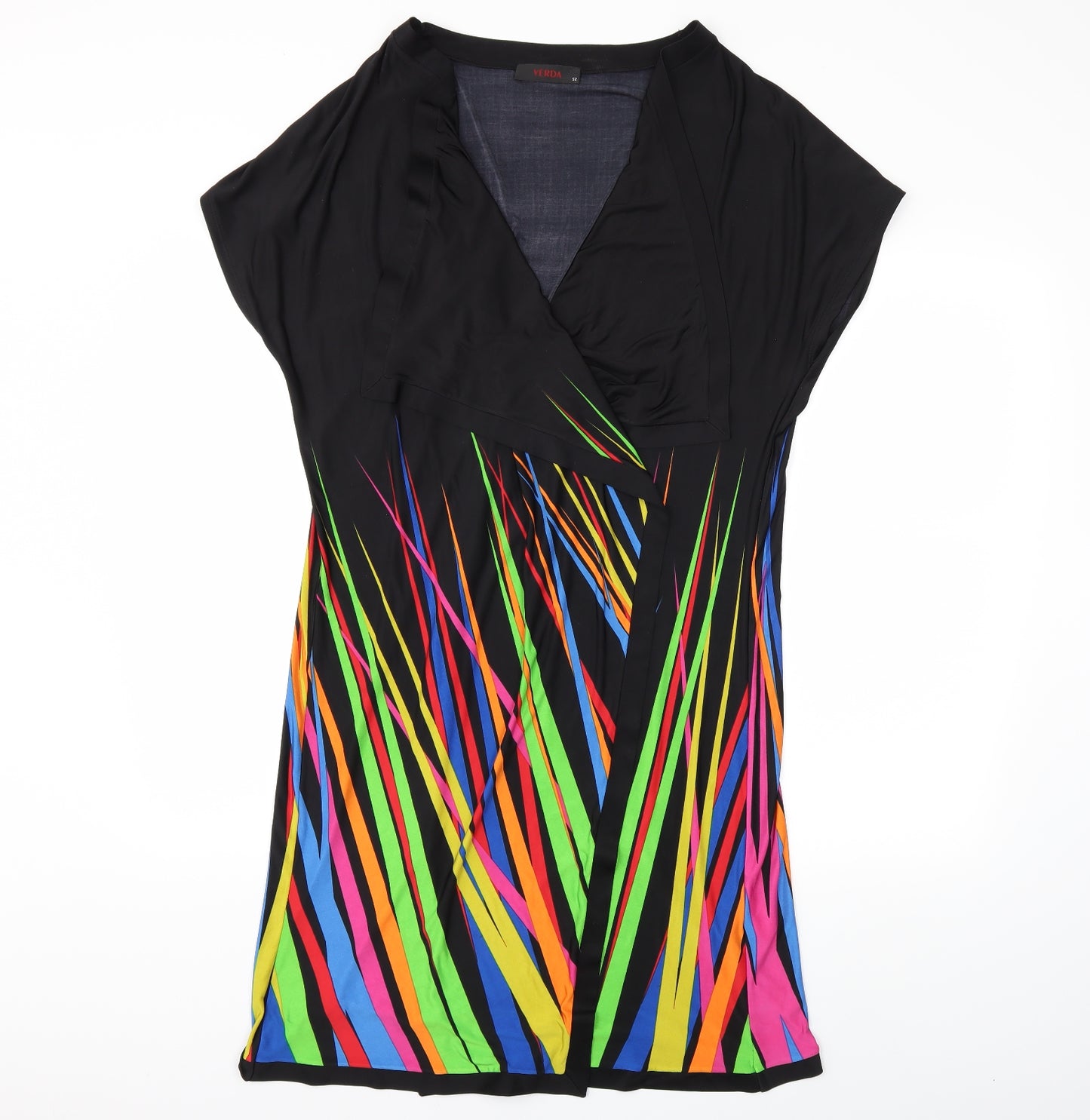 verdabl Womens Black Striped  Cardigan Jumper Size 22