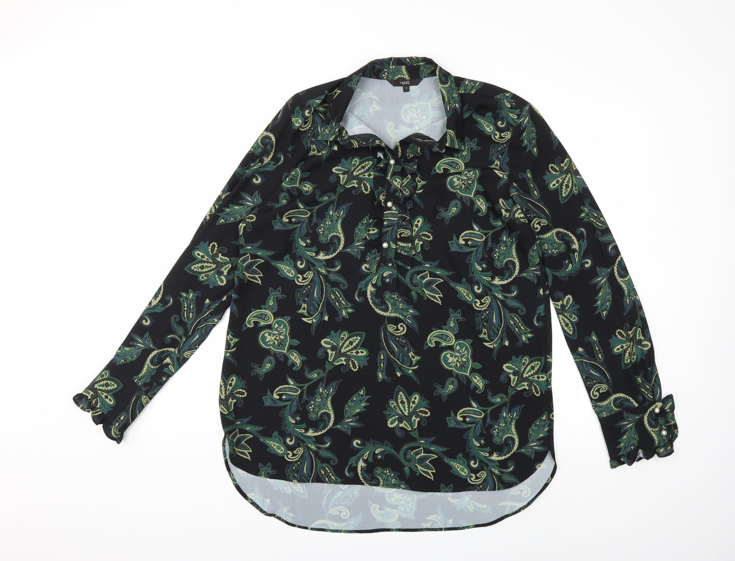 NEXT Womens Black Floral   Blouse Size 16